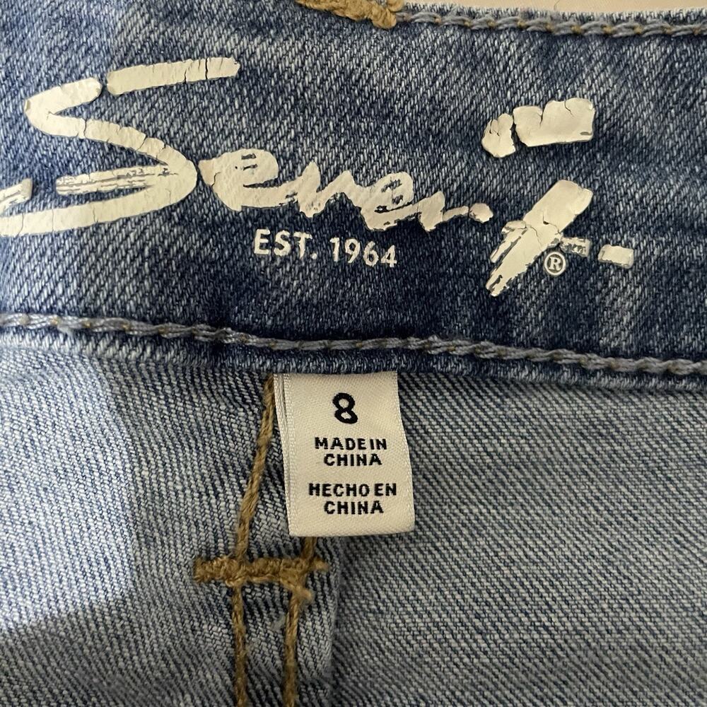 Seven7 Relaxed Bermuda Jean Short Size 8 Blue Denim Stretch 7 Inch Inseam Casual - Picture 7 of 10